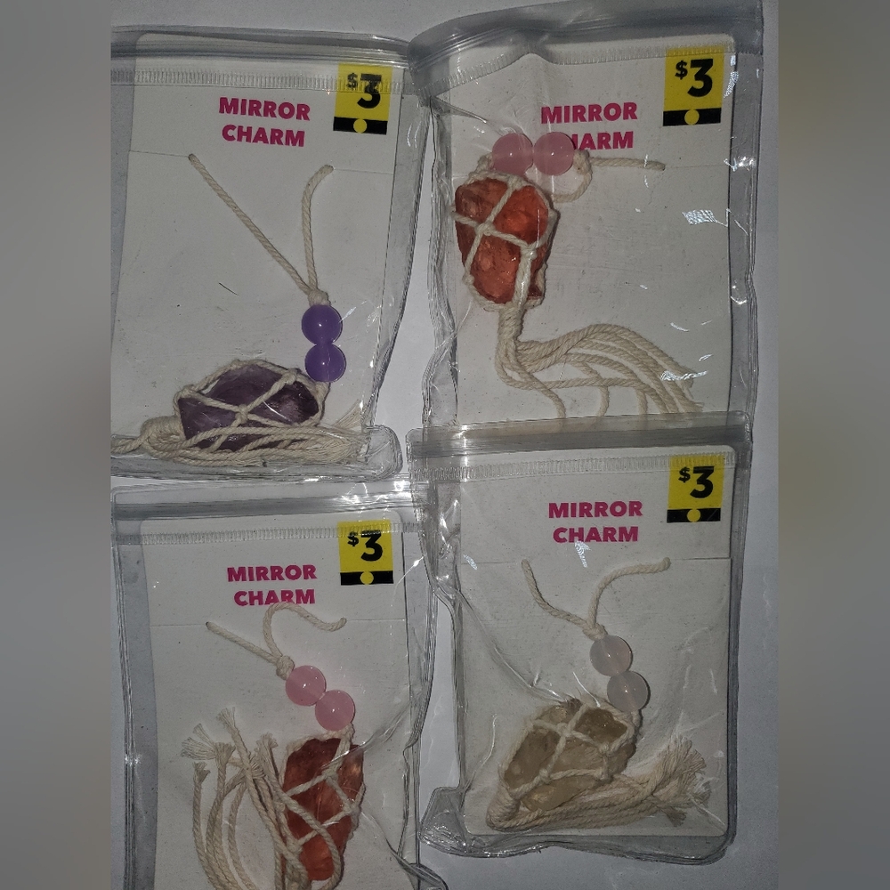 4 Car Mirror Charms